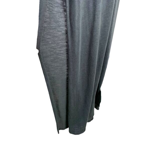 FP Beach Free People Maxi Dress Women SP Gray Venus Cut Side Slit Sleeveless NWT - Picture 7 of 9